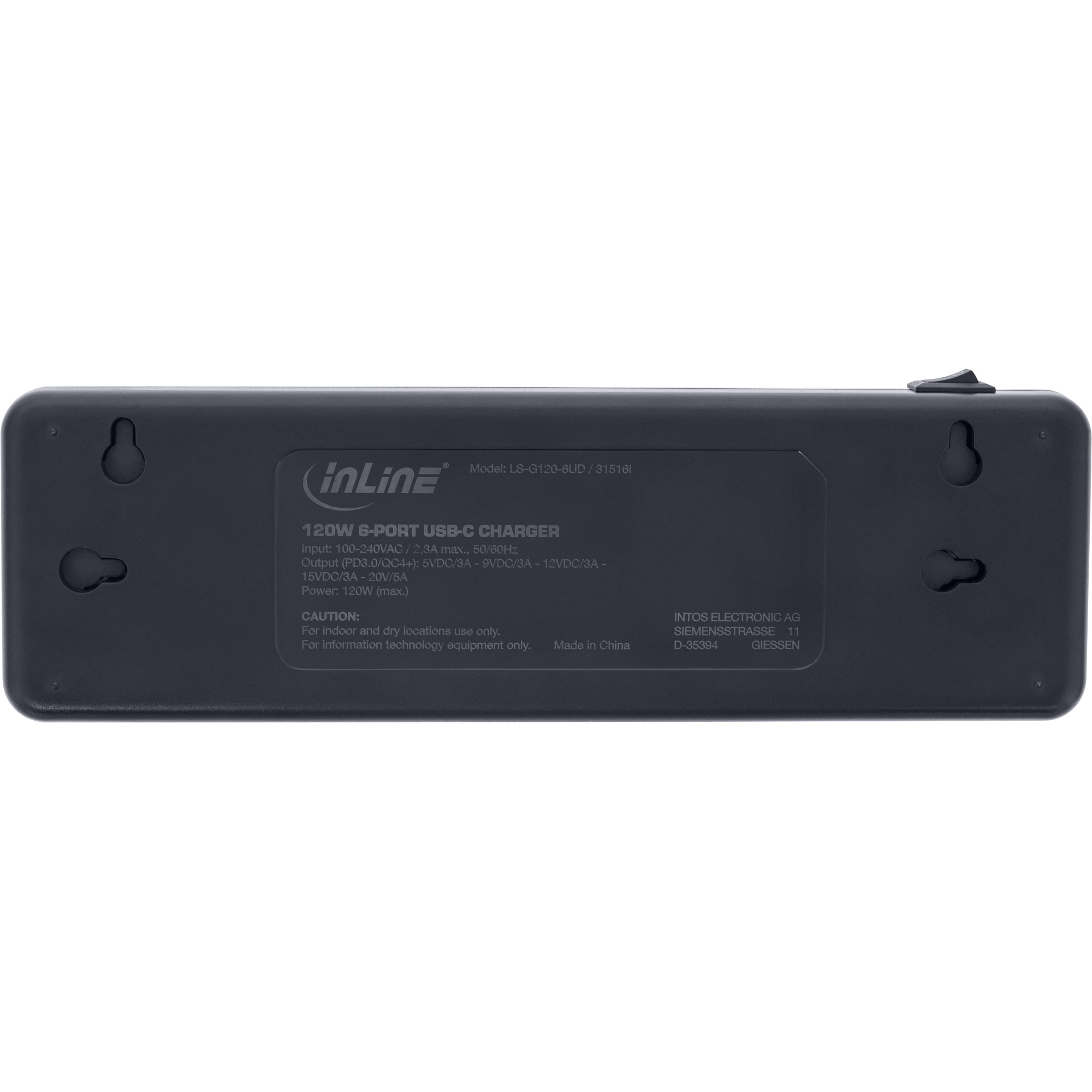InLine Multiport power supply, charger, 6x USB-C, PD 3.0, GaN, black – image 4