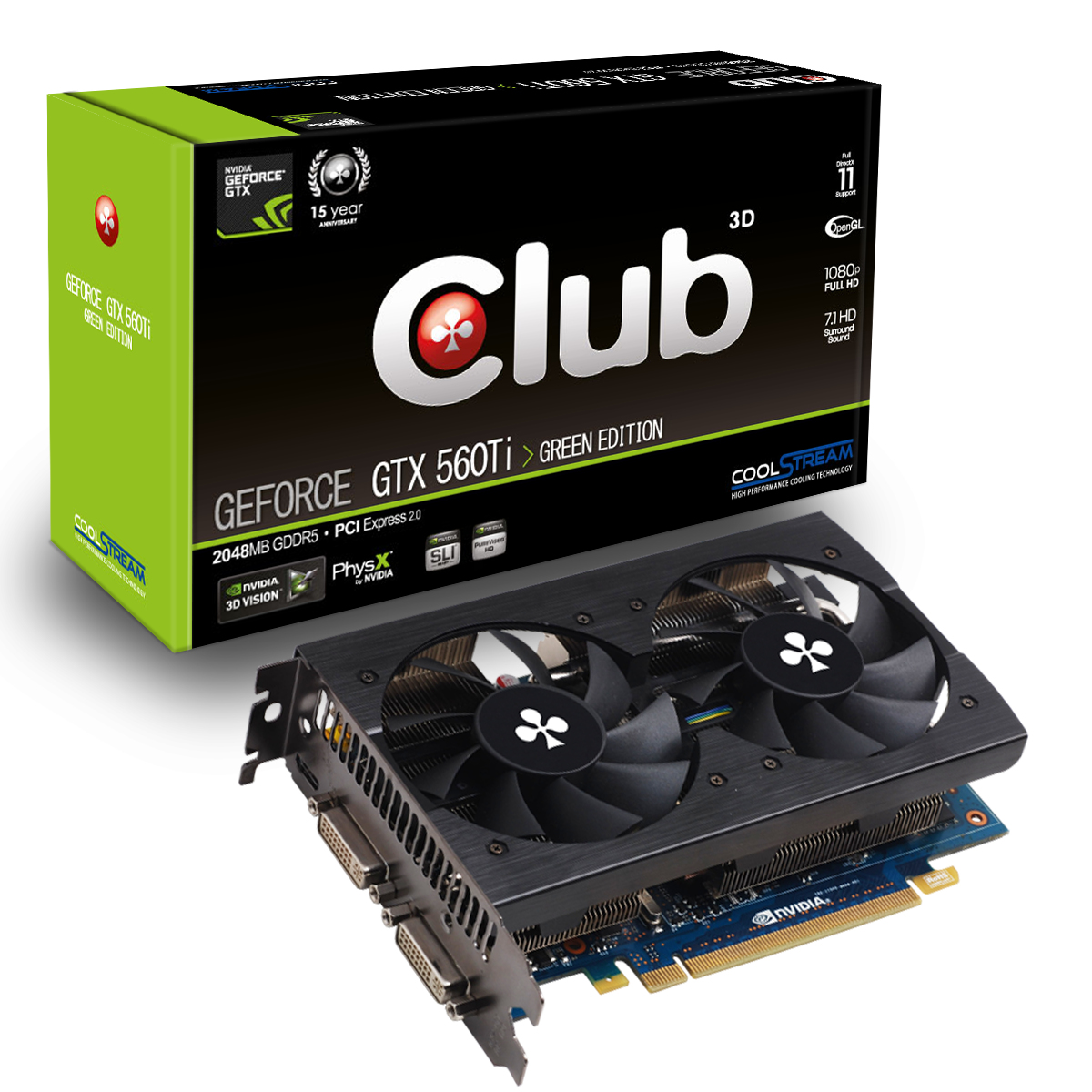 CLUB3D CGNX-XT5648 graphics card NVIDIA GeForce GTX 560 Ti