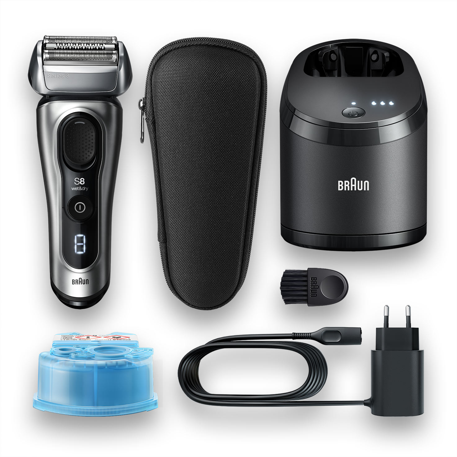 Braun Series 8 8467cc Foil shaver Blue, Silver – image 2