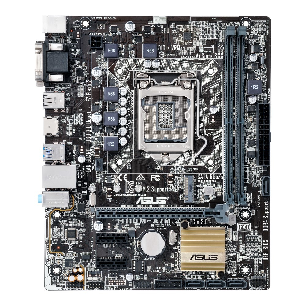 ASUS H110M-A/M.2/CSM Intel® H110 LGA 1151 (Socket H4) micro ATX