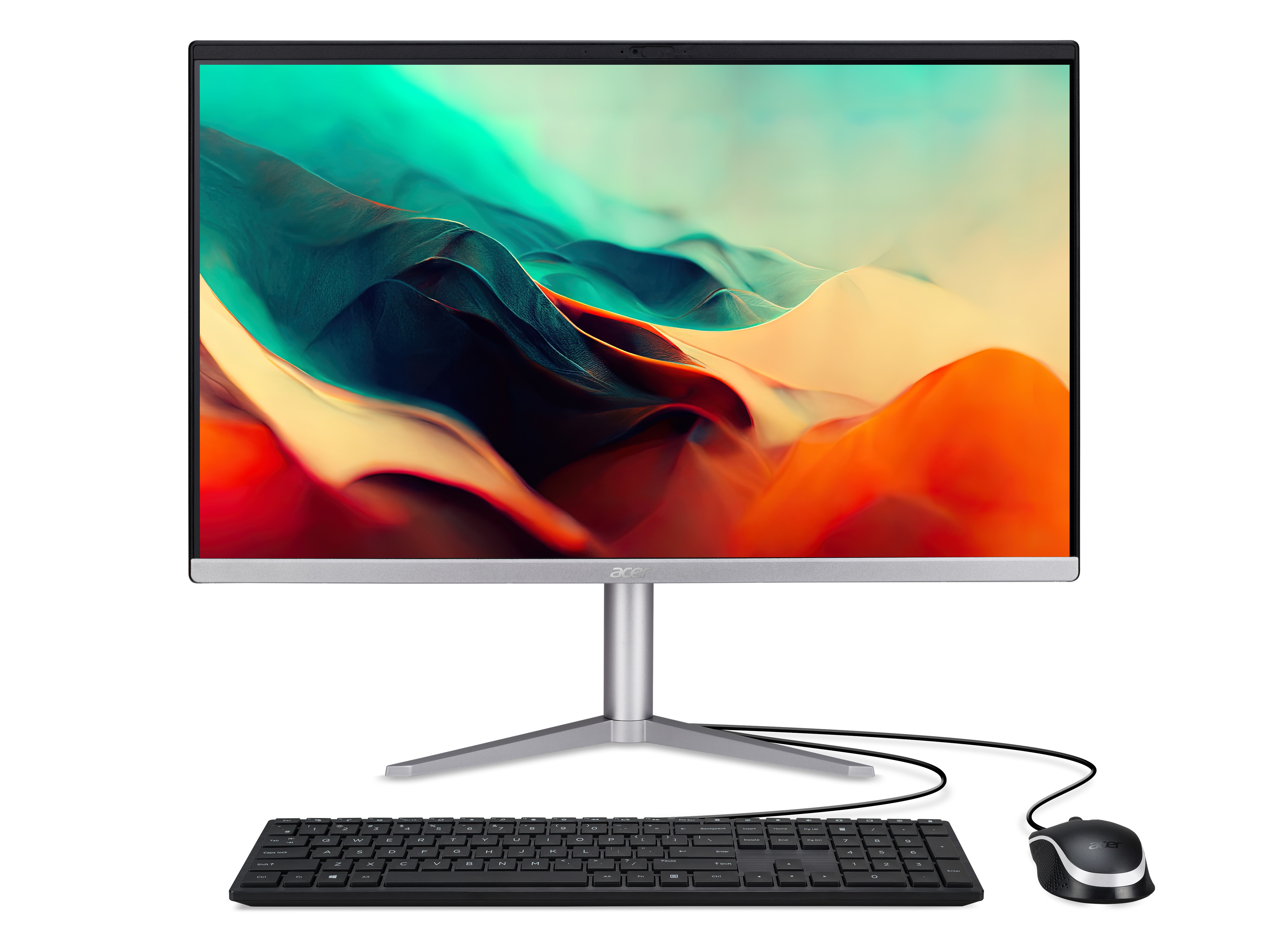 Acer Aspire C24-1300 All-in-One Desktop – Ryzen 3-7320U, 8GB, 512GB SSD, Integrated Graphics, 23.8″ Full HD, Windows 11, Black image 1