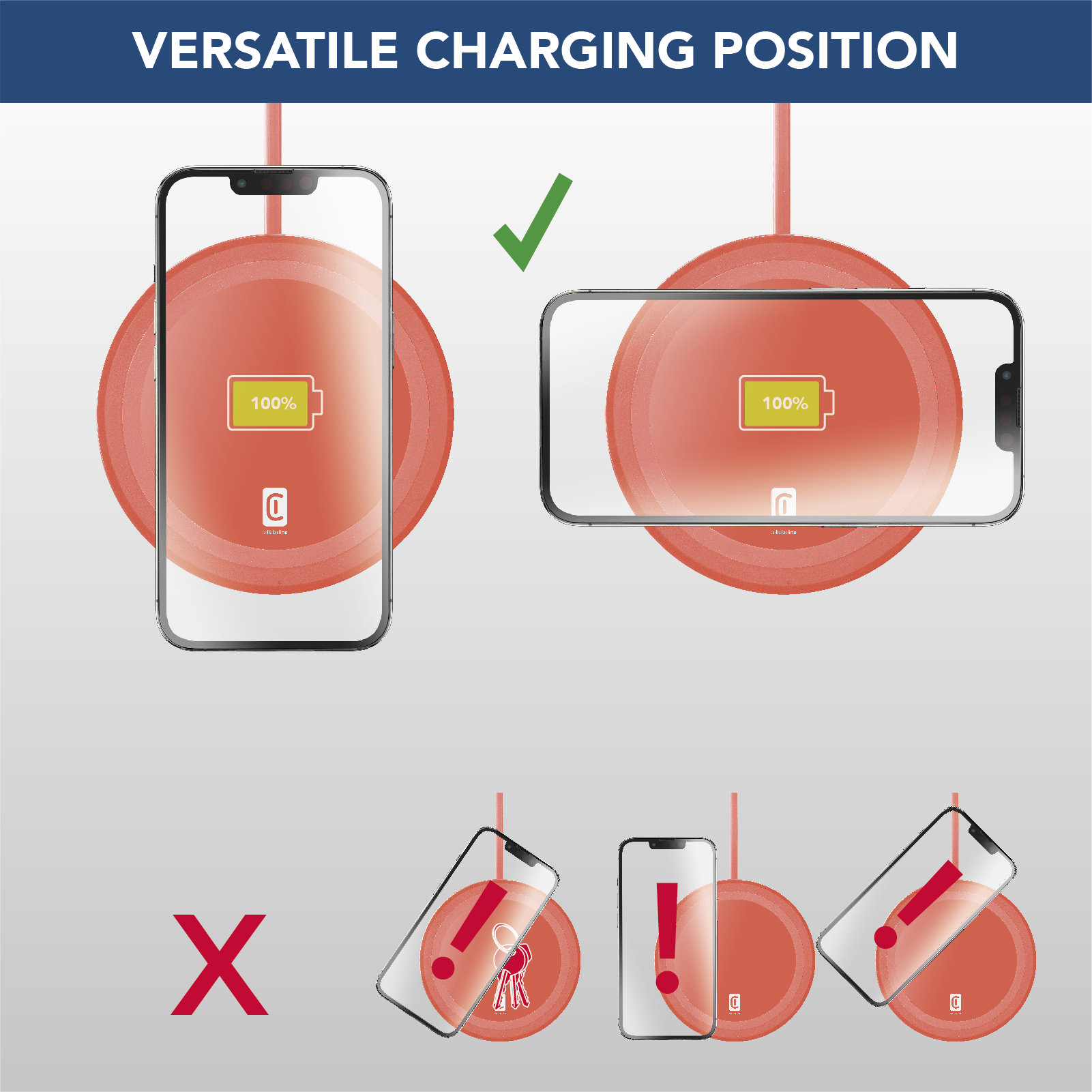 Cellularline Neon Wireless Charger - Apple, Samsung and other Wireless Smartphones – image 5