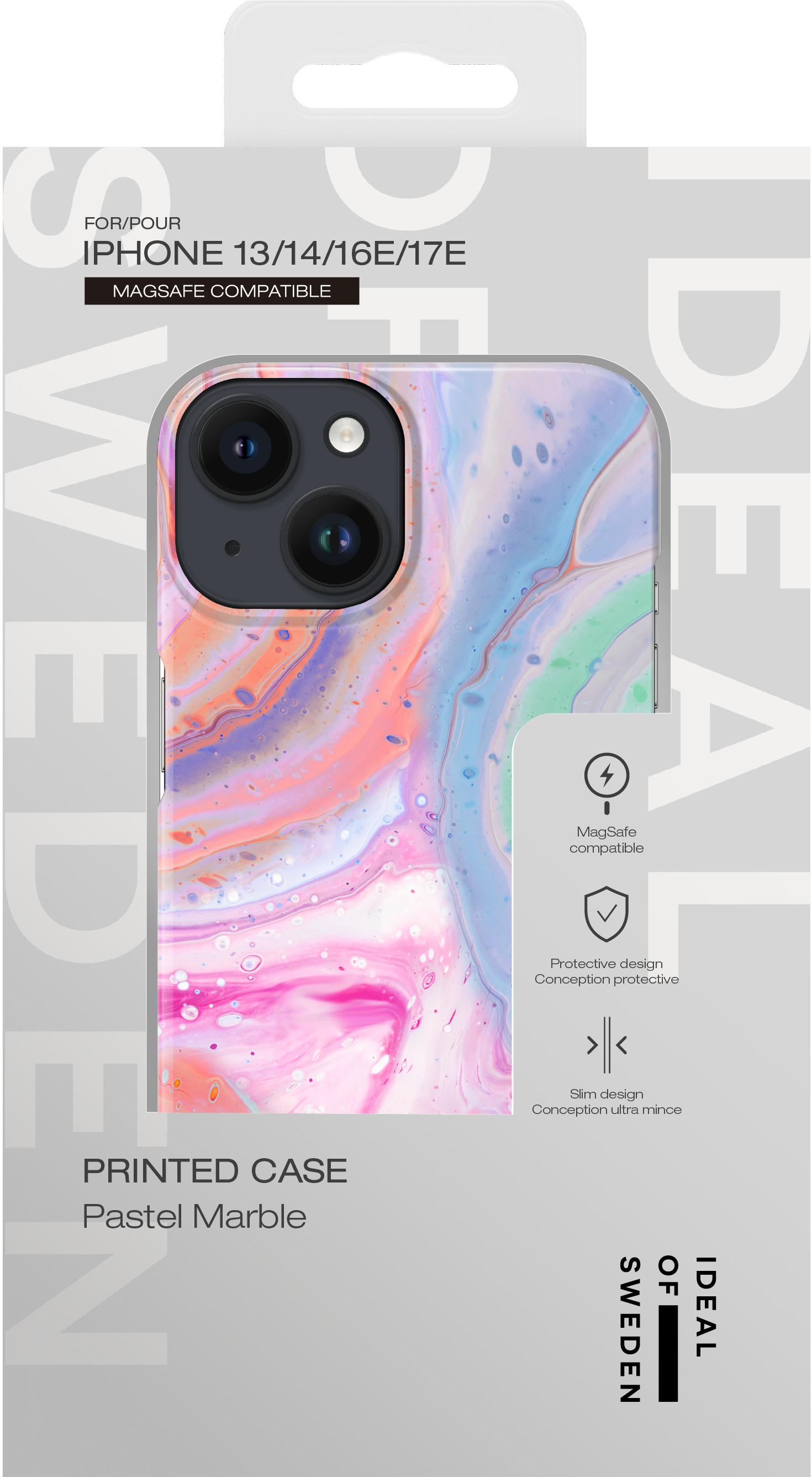 iDeal of Sweden Printed Case MagSafe iPhone 13 / 14 / 16e / 17e Pastel Marble – image 4
