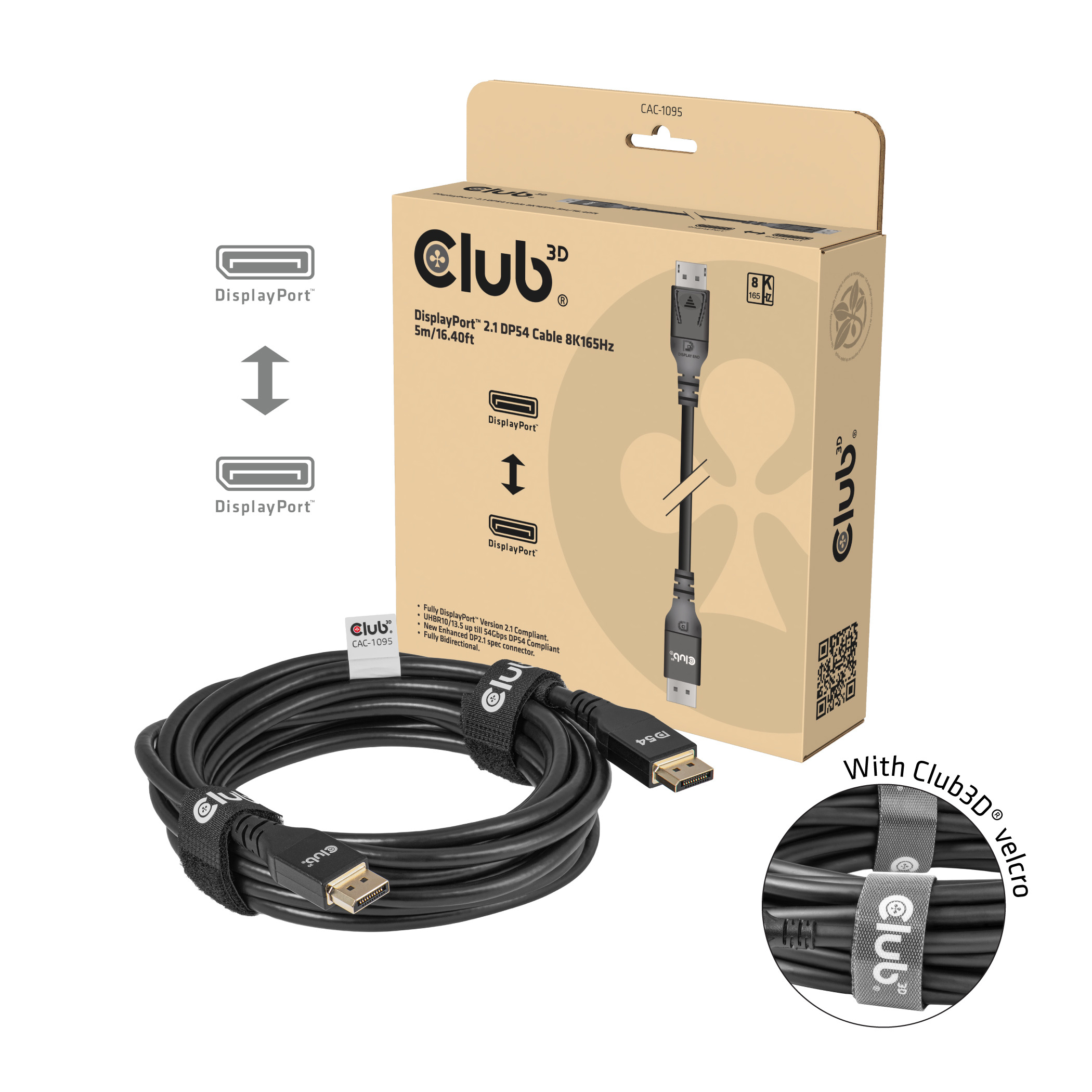 Club 3D Club CAC-1095 DP 2.1 DP54-KABEL 5M