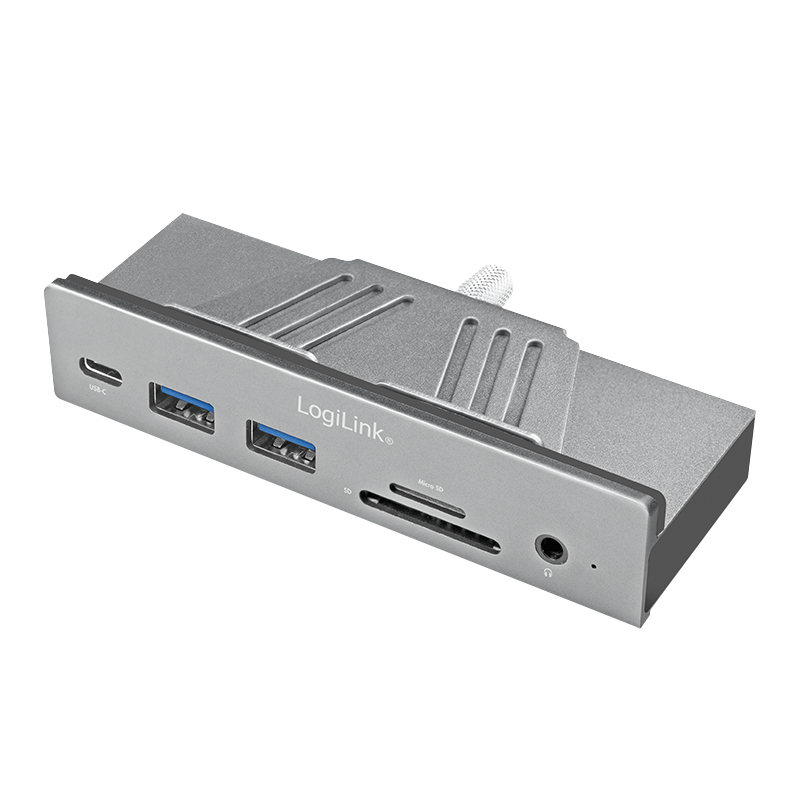LogiLink UA0347 laptop dock/port replicator USB 3.2 Gen 1 (3.1 Gen 1) Type-C Aluminium – image 1