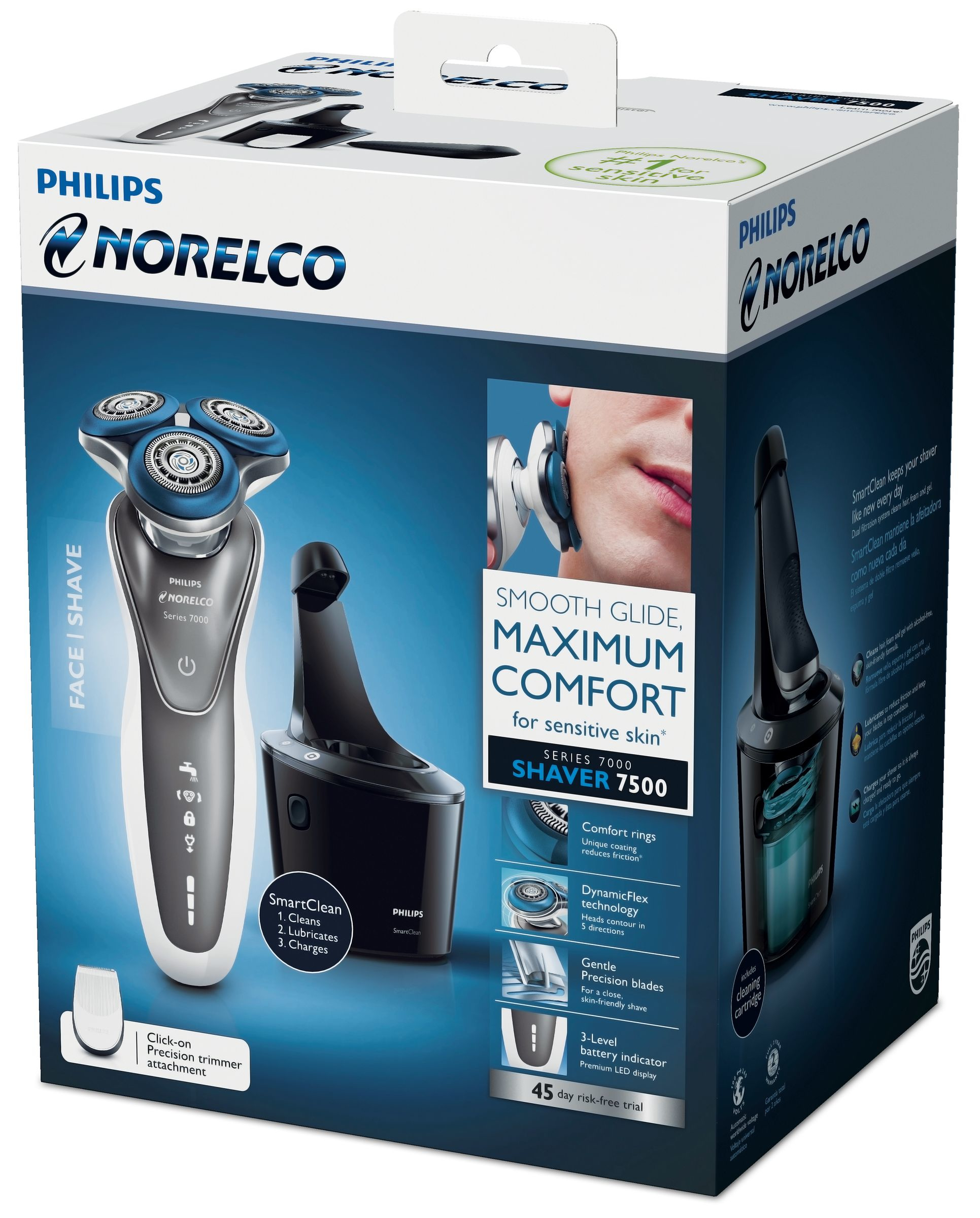 Philips Norelco Shaver 7700 S7720/84 men's shaver Rotation shaver Trimmer Grey, White – image 2
