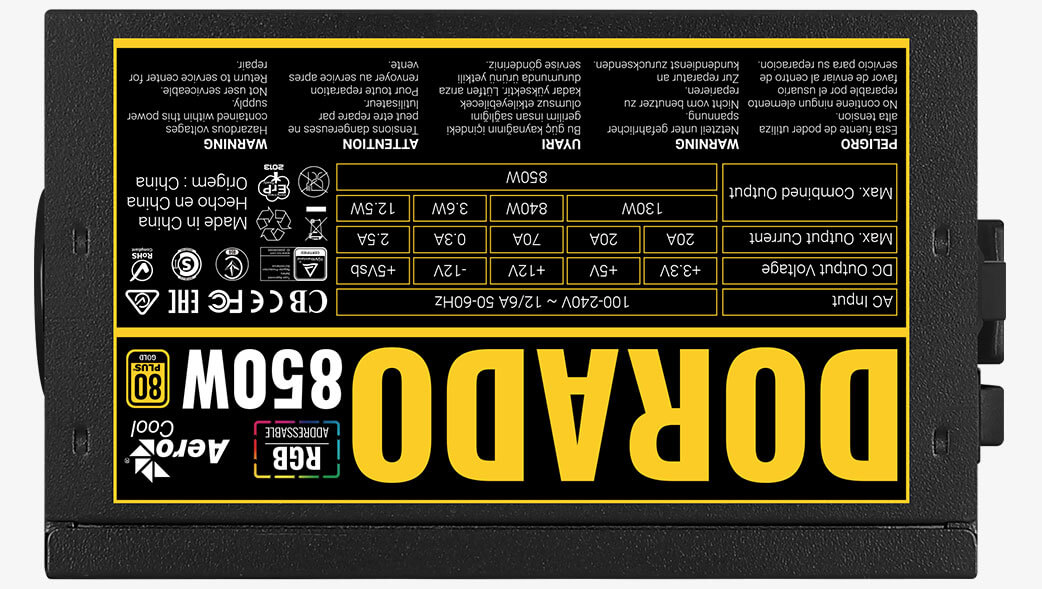 Aerocool DORADO 850W – image 9