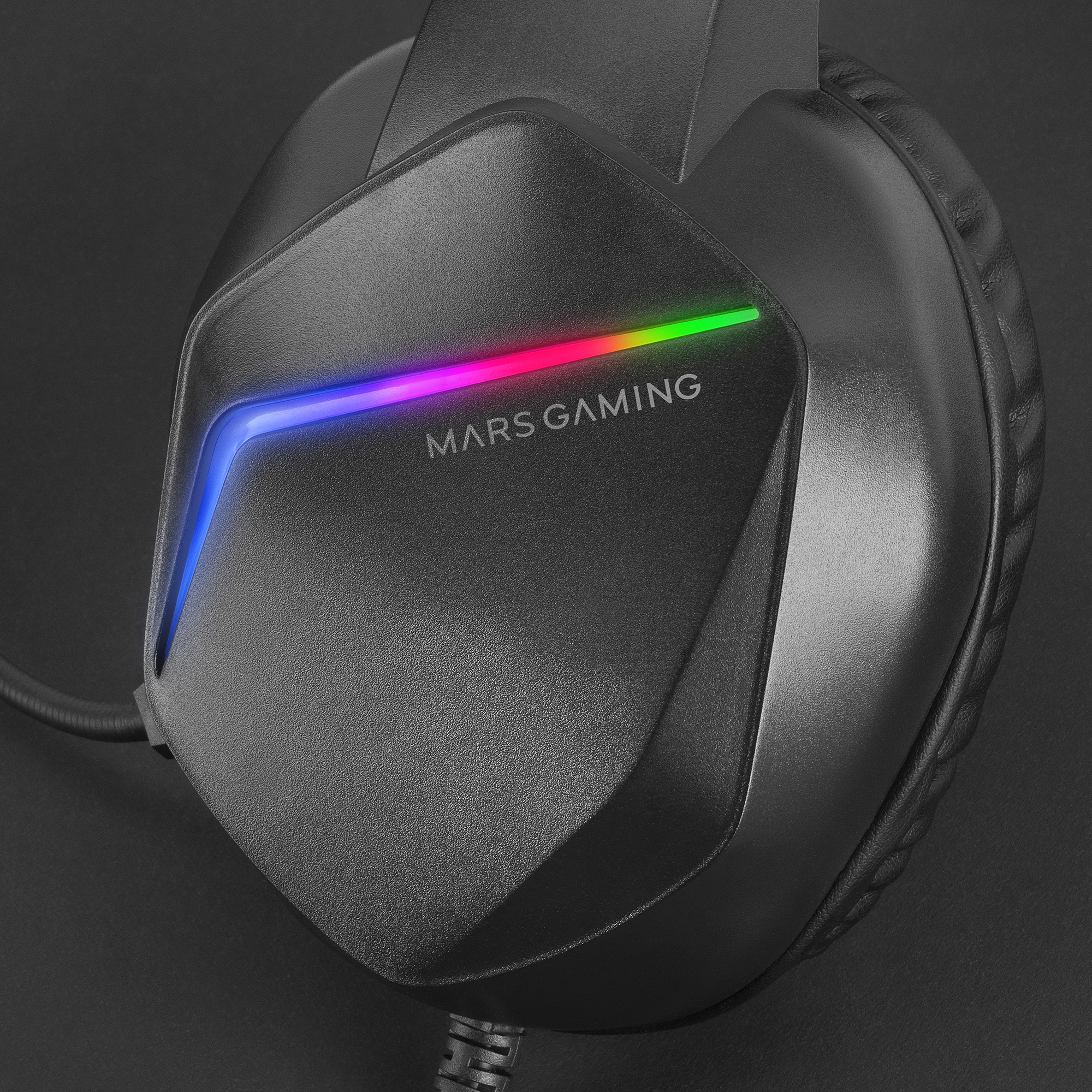 Mars Gaming MH122 Black, FRGB Over Ear Gaming Headset with Microphone, HiFi Sound, Sound Cancellation, Ultra Lightweight, PS4 PS5 Xbox Switch Tablet Windows Mac – image 4