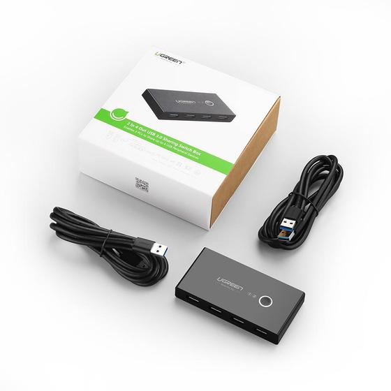 Ugreen 30768 interface hub USB 3.2 Gen 1 (3.1 Gen 1) Type-A 5000 Mbit/s Black – image 2