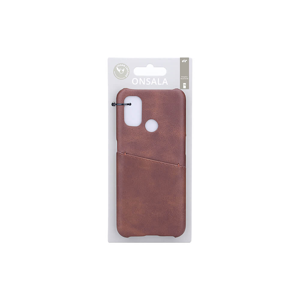 Onsala Mobile Cover Brown with Cardpocket Oneplus Nord N100 – image 2