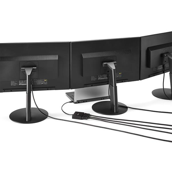 StarTech.com 3-Port USB-C Multi-Monitor Adapter, USB Type-C to 3x DisplayPort 1.2 MST Hub, Triple 1080p – image 4