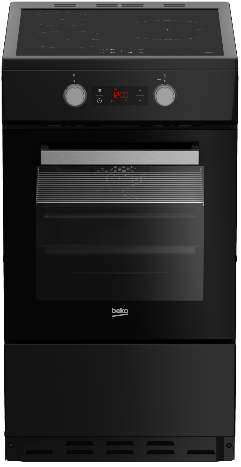 Beko FSE58301BC cooker Freestanding cooker Electric Zone induction hob Black – image 1