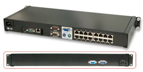 Lindy 39639 KVM switch Rack mounting Black