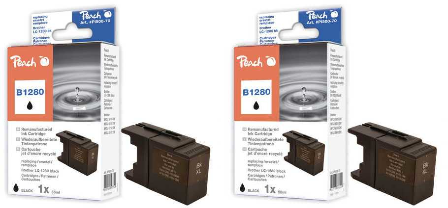 Peach PI500-106 ink cartridge 2 pc(s) High (XL) Yield Black