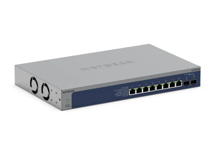 NETGEAR XS508TM Managed L2/L3/L4 10G Ethernet (100/1000/10000) 1U Grey, Blue XS508TM-100NAS