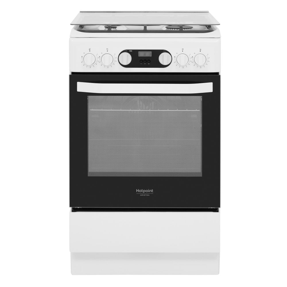 Hotpoint HS5G5CHW/IT Freestanding cooker Electric Gas Black, White – image 1