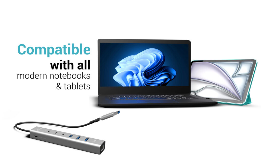 i-tec USB-C/USB-A Metal HUB 6 port (3x USB-C, 3x USB-A), LAN, Power Delivery – image 7