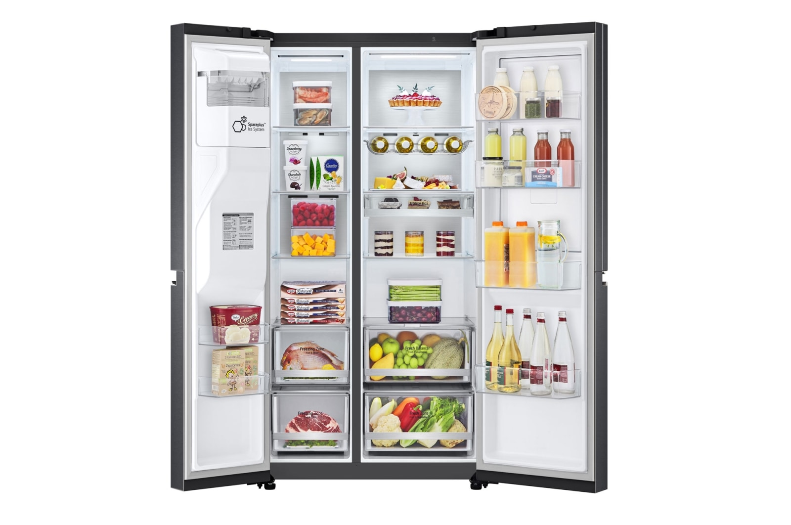 LG GSJV90MCAE side-by-side refrigerator Freestanding – image 3