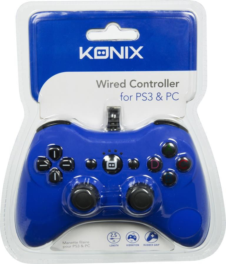 Konix 3328170240925 Gaming Controller Blue USB Gamepad Analogue / Digital PC, Playstation 3 – image 3