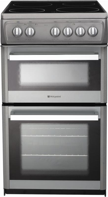 Hotpoint EW36G cooker Freestanding cooker Electric Ceramic hob Silver