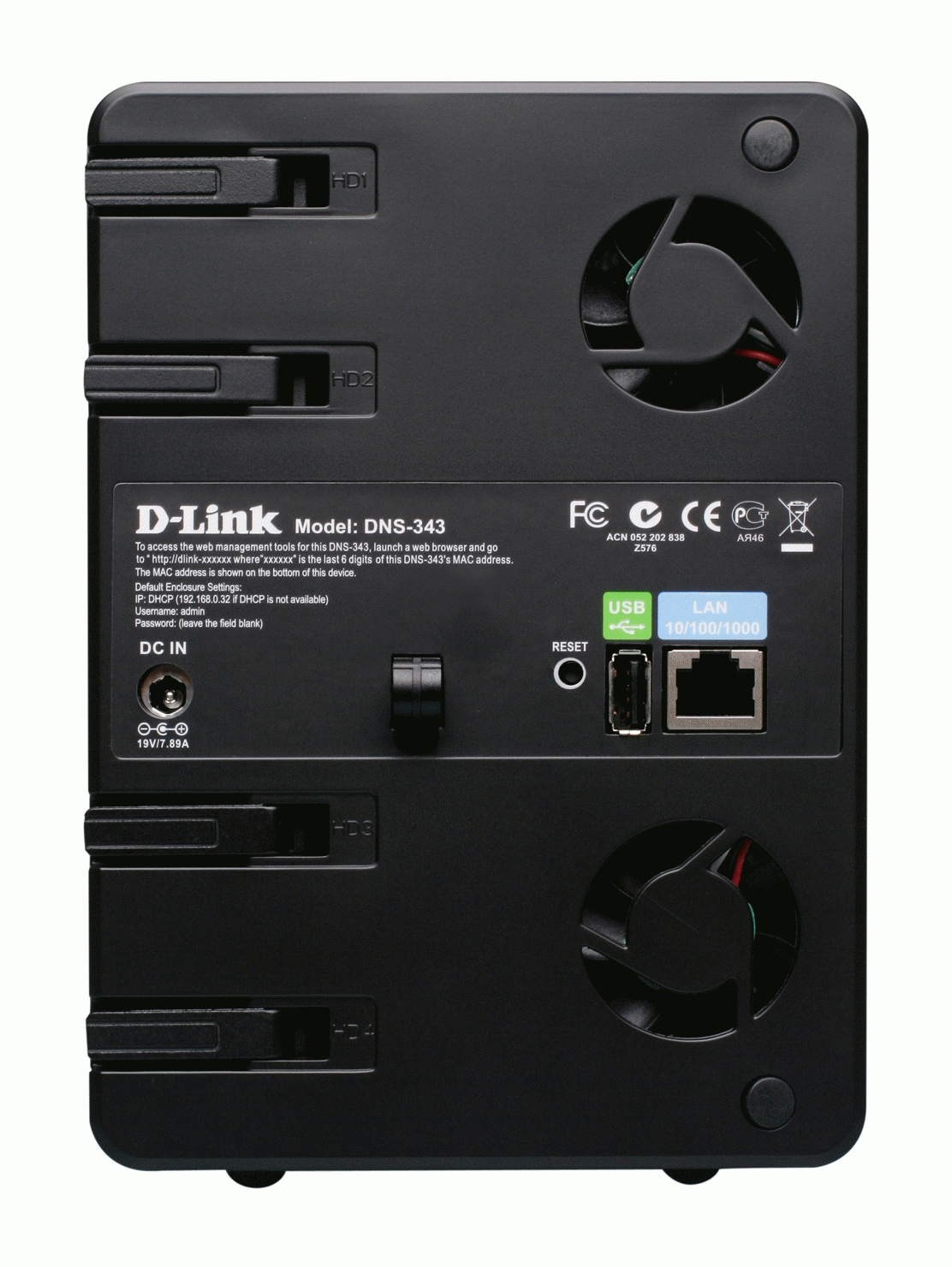 D-Link DNS-343-1TB external hard drive – image 2
