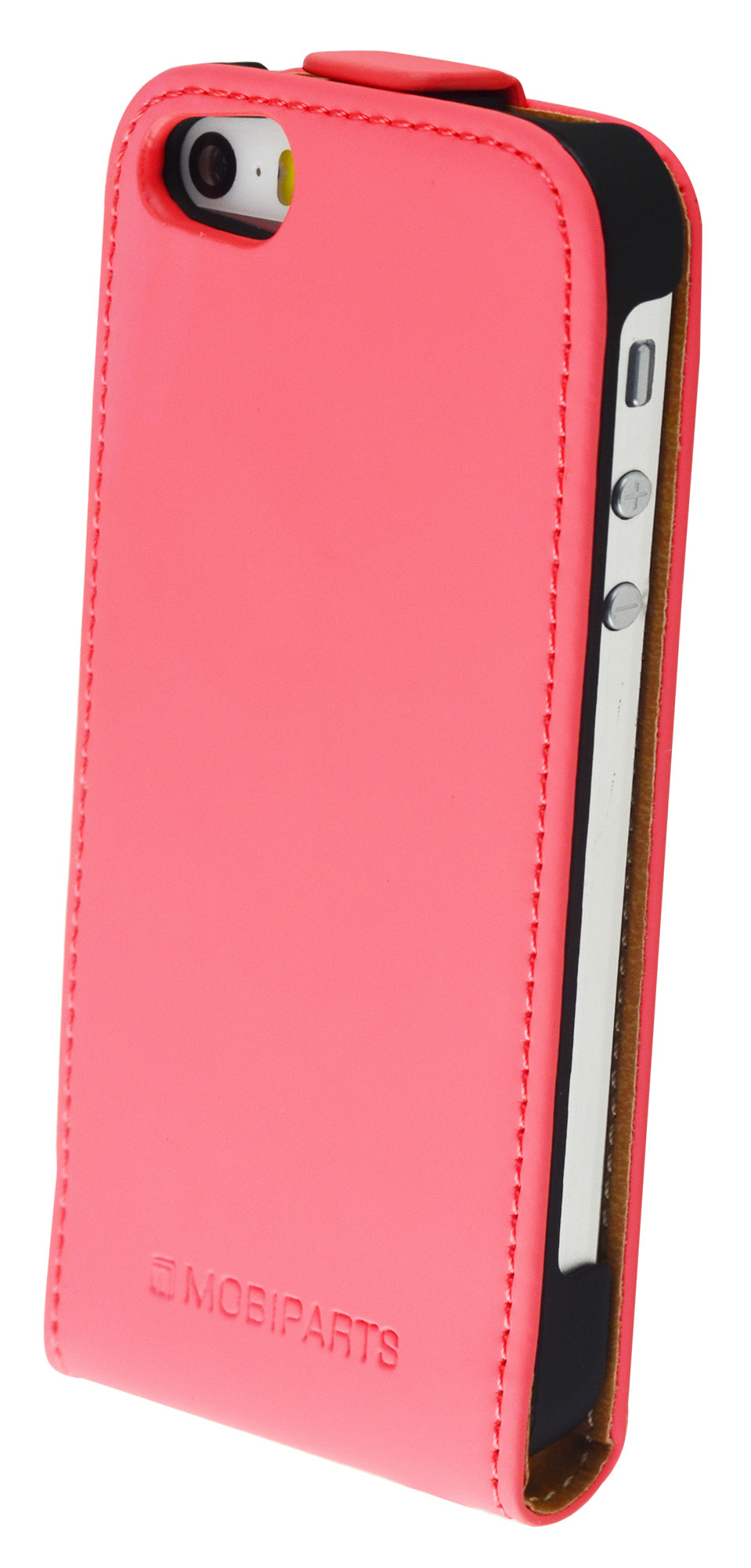 Mobiparts Premium Flip Case Apple iPhone 5, iPhone 5S, iPhone SE Peach Pink – image 3