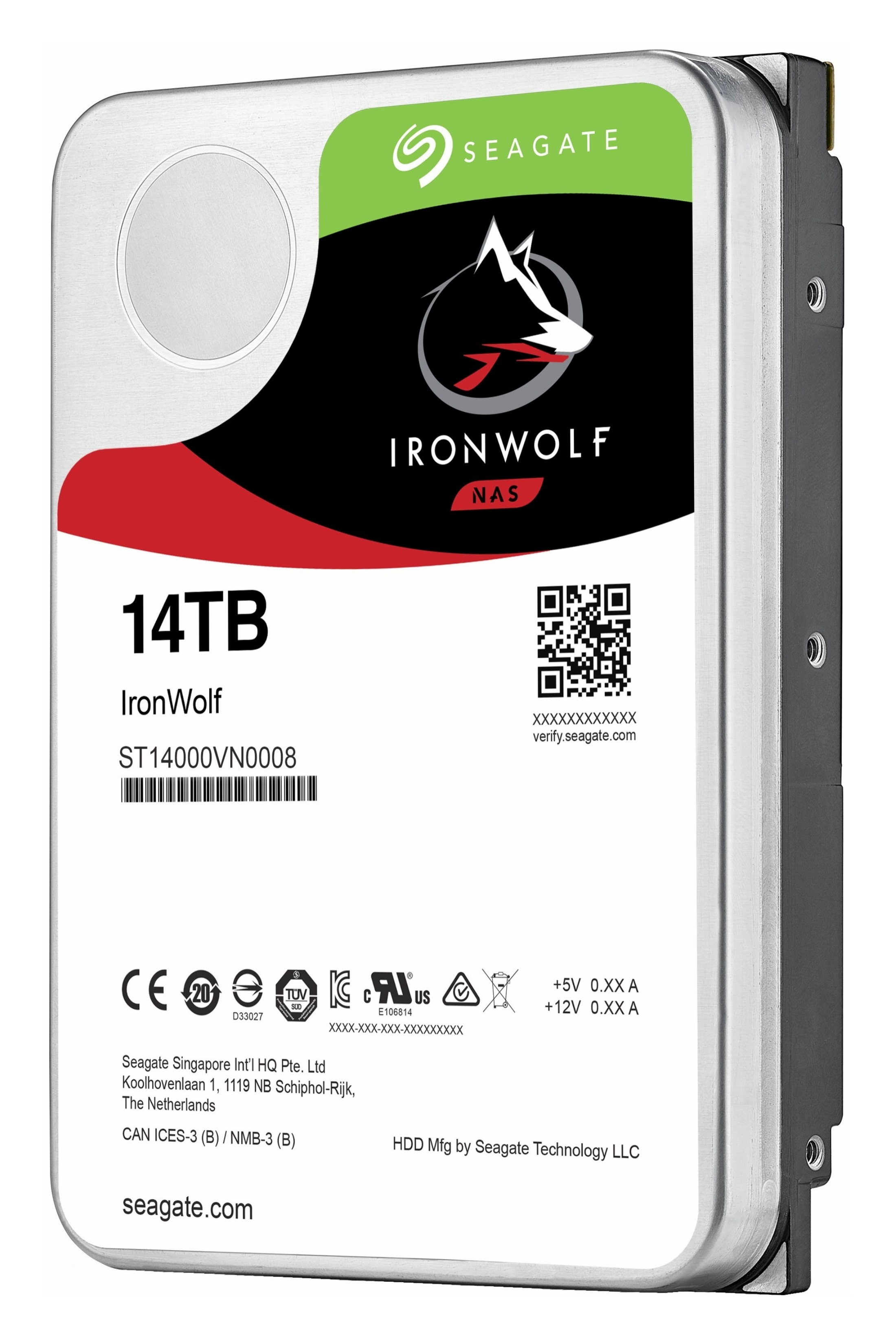 Seagate IronWolf NAS 14TB HDD 7200RPM 3.5" SATA