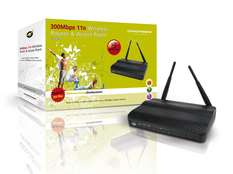 Conceptronic 300Mbps 11n Wireless Router & Access Point – image 4