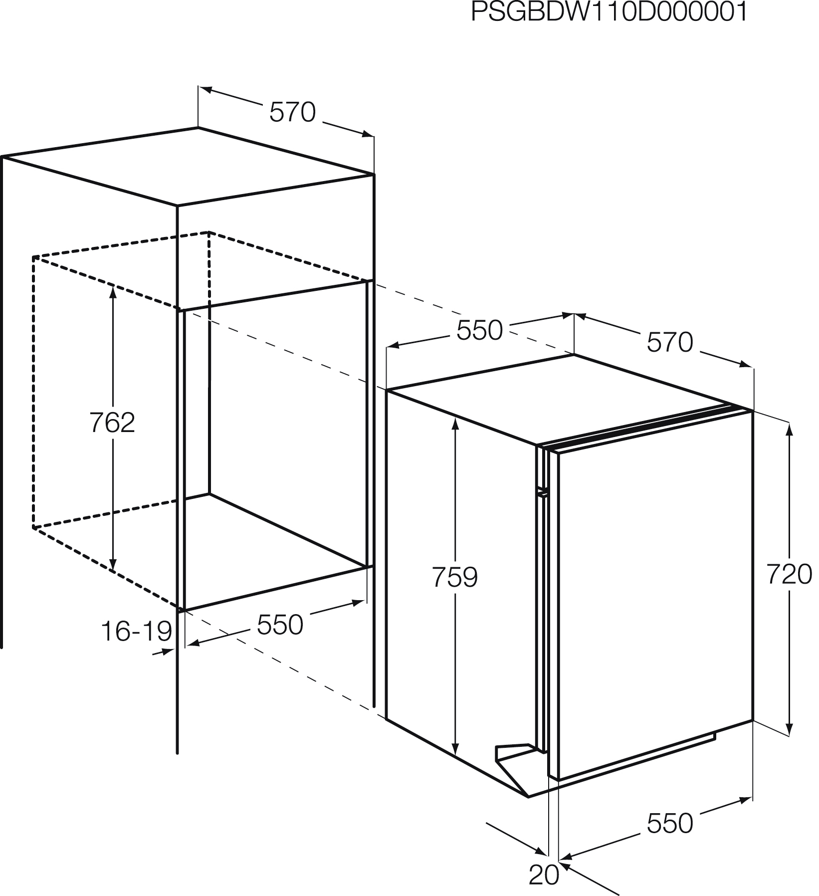 AEG F76520VI0P Fully built-in 12 place settings – image 2