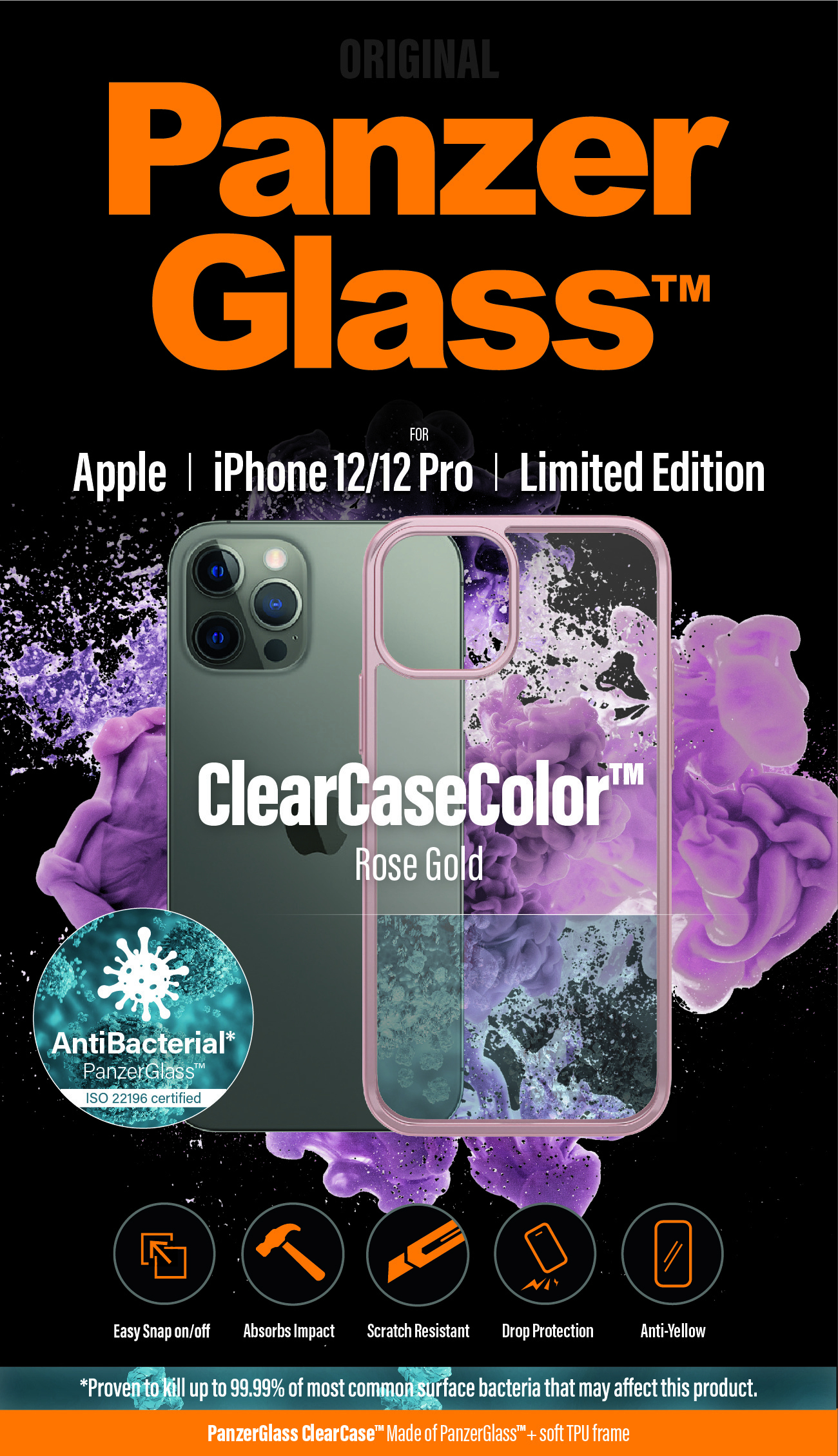 PanzerGlass ® ClearCaseColor™ iPhone 12 | 12 Pro - Rose Gold Limited Edition – image 9