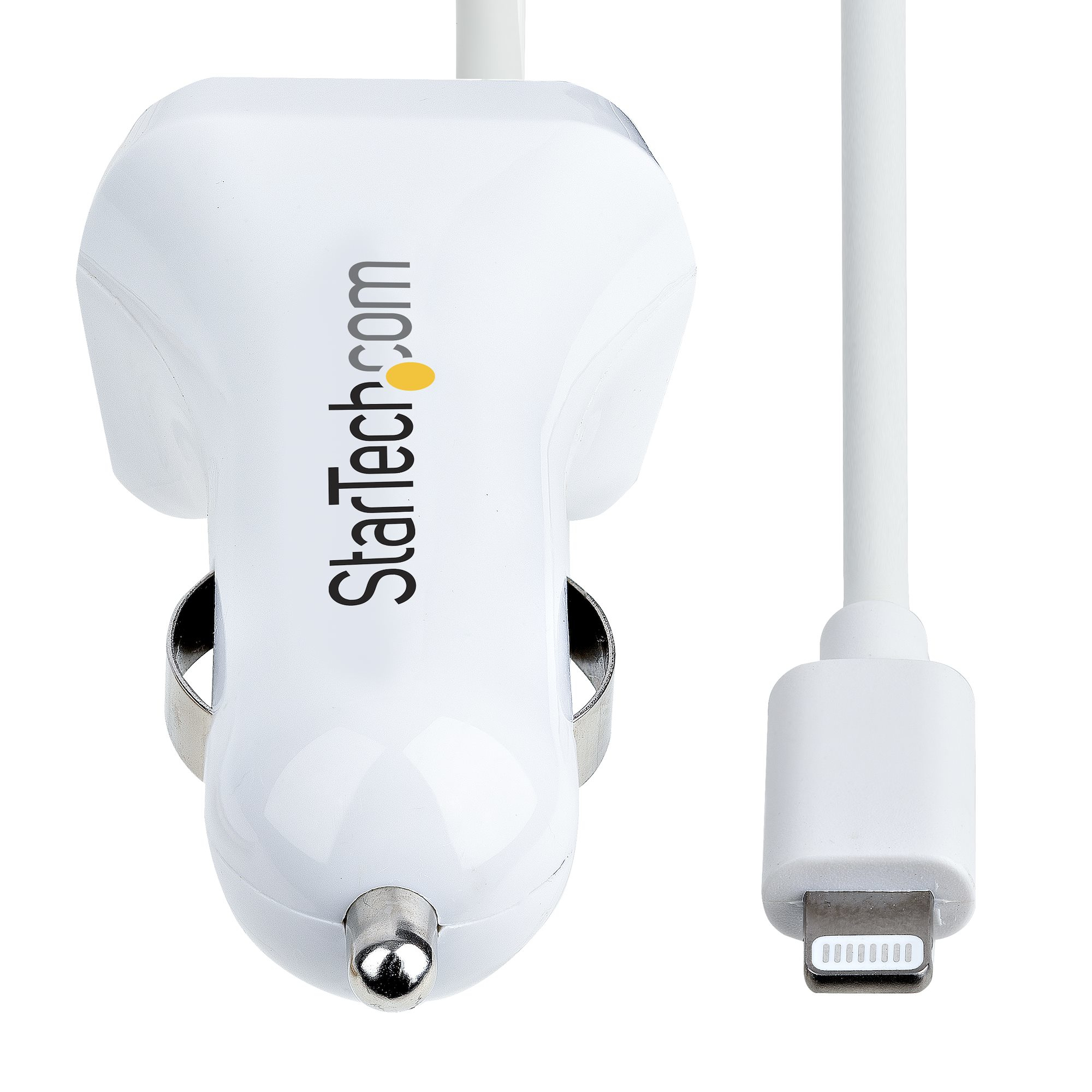StarTech.com Lightning Car Charger with Coiled Cable, 1m Coiled Lightning Cable – image 3