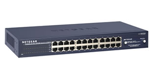 NETGEAR ProSafe™ 24 Port 10/100 Rackmount Switch with 100FX Slot – image 1