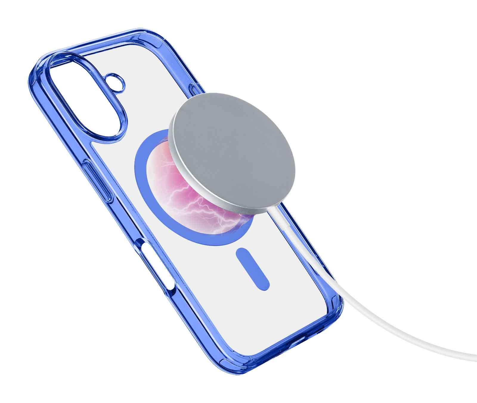 Cellularline Iconic Mag - iPhone 16 Transparent case with colored edges compatible with Magsafe ecosystem – image 5
