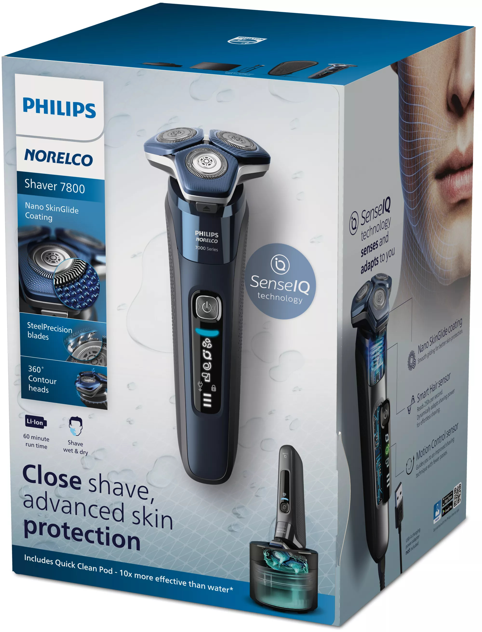 Philips S7885/85 men's shaver Rotation shaver Trimmer Blue – image 3