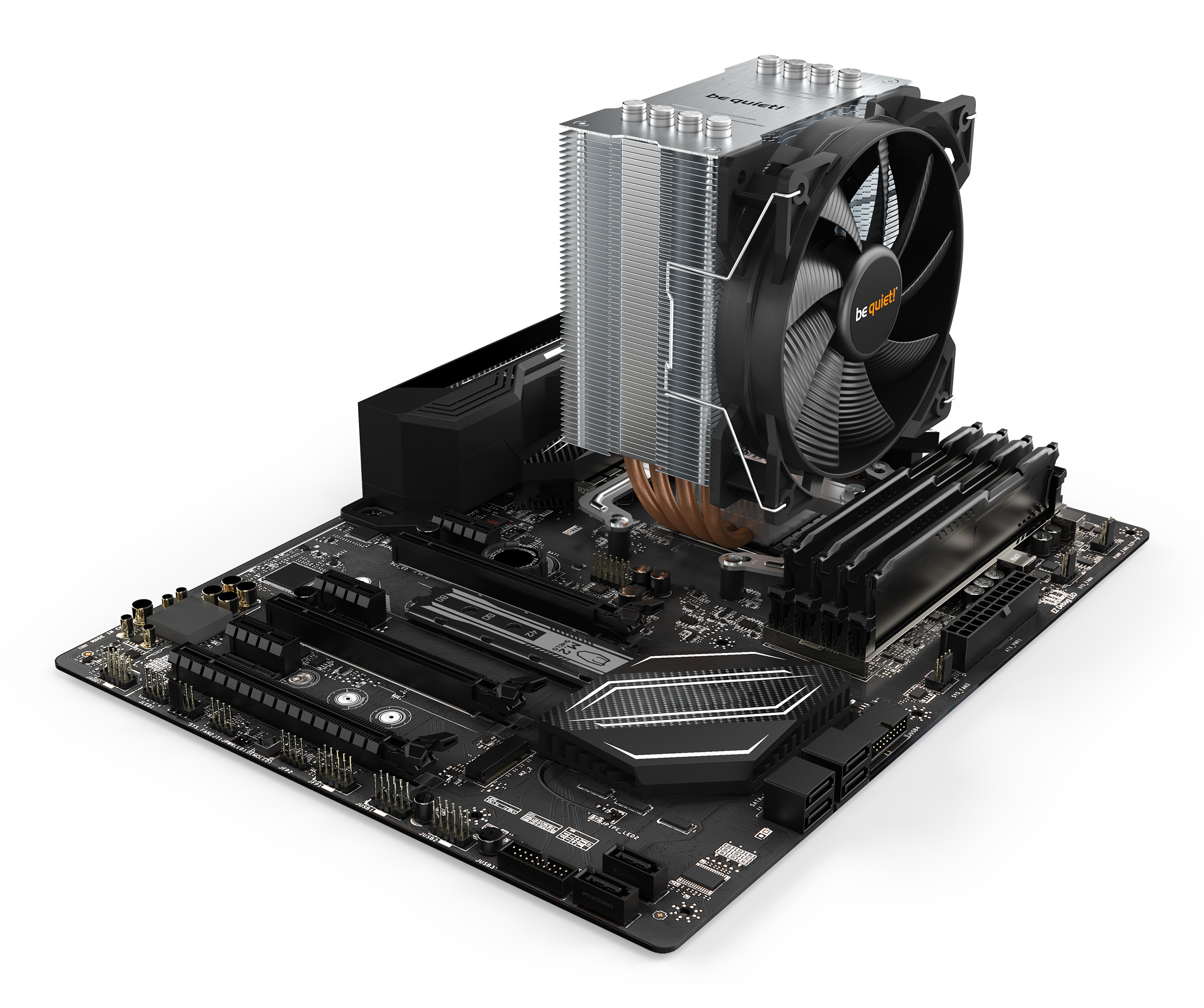 be quiet! Pure Rock 2 CPU Cooler, Single 120mm PWM Fan, For Intel Socket:1700/ 1200 / 2066 / 1150 / 1151 / 1155 / 2011(-3) square ILM; For AMD Socket: AM4 / AM3(+) 150W TDP, 155mm Height image 3