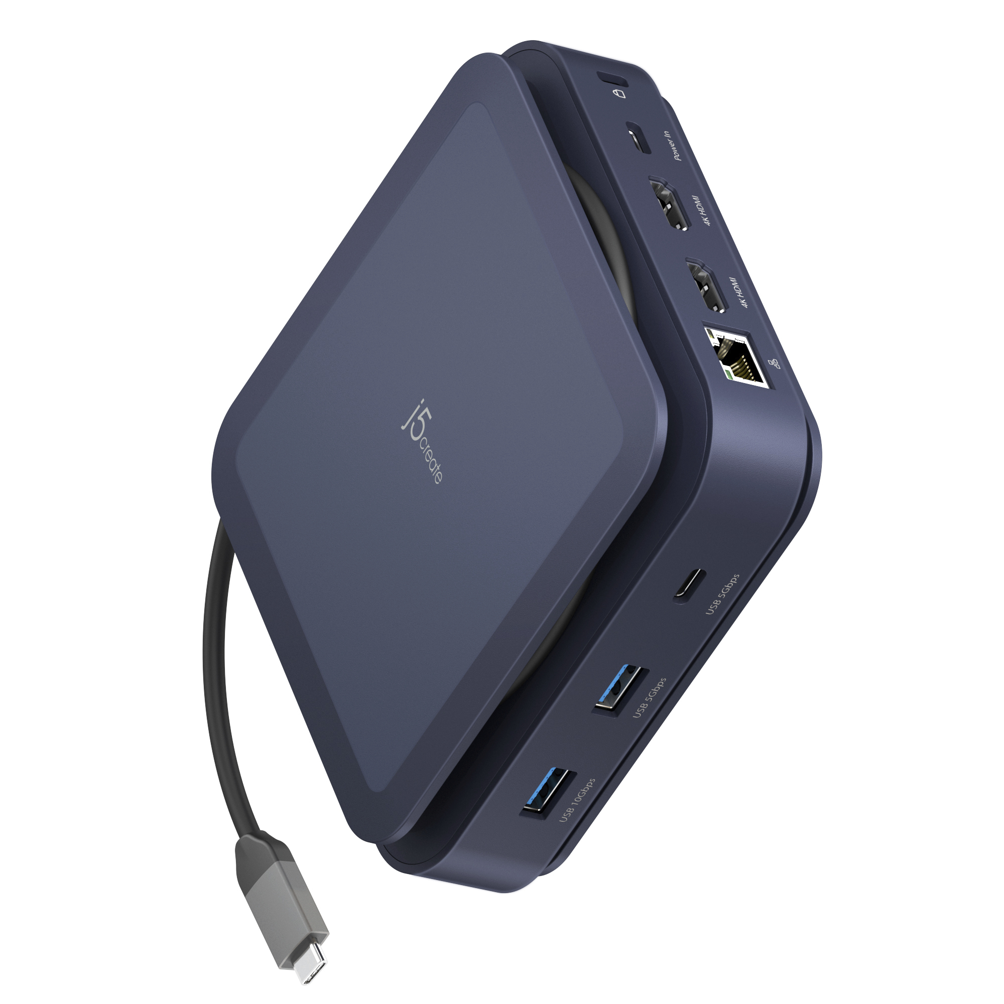 j5create JCD3196-N replicatore di porte e docking station per laptop Cablato USB 3.2 Gen 2 (3.1 Gen 2) Type-C Blu
