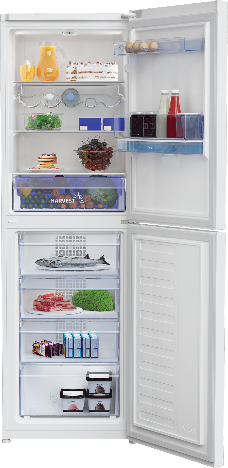 Beko CFG3691DVW Freestanding Frost Free Fridge Freezer with HarvestFresh™ – image 2