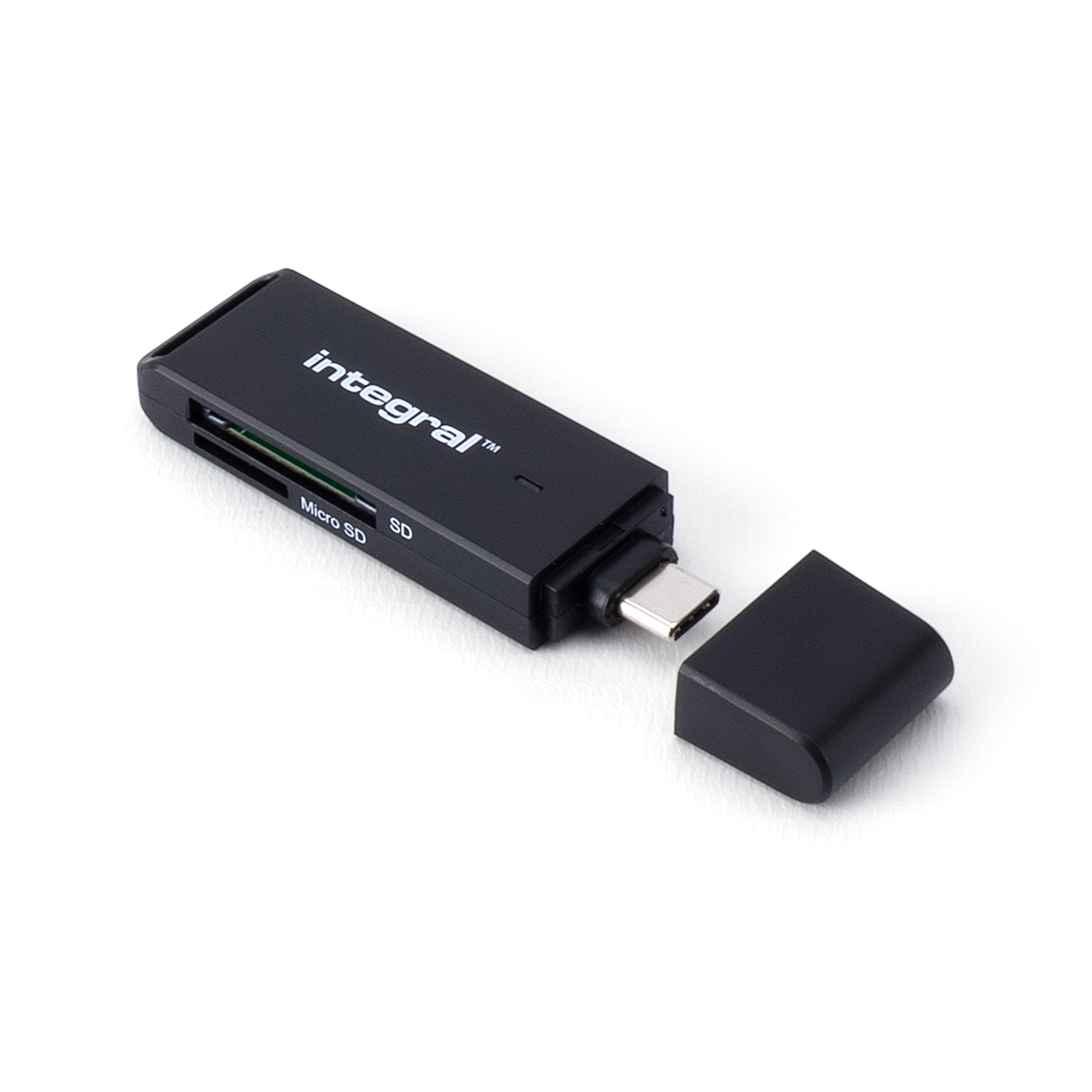 Integral DUAL SLOT SD & MICRO SD USB C 3.0 CARD READER ETAIL – image 1