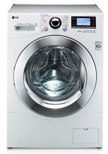 LG F1695RD washer dryer Freestanding Front-load Chrome, White