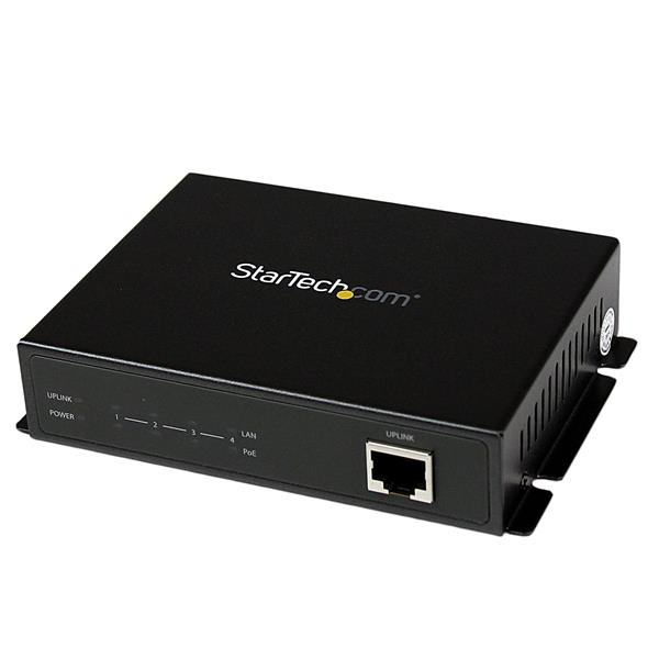 StarTech.com 5 Port Unmanaged Industrial Gigabit PoE Switch with 4 Power over Ethernet ports