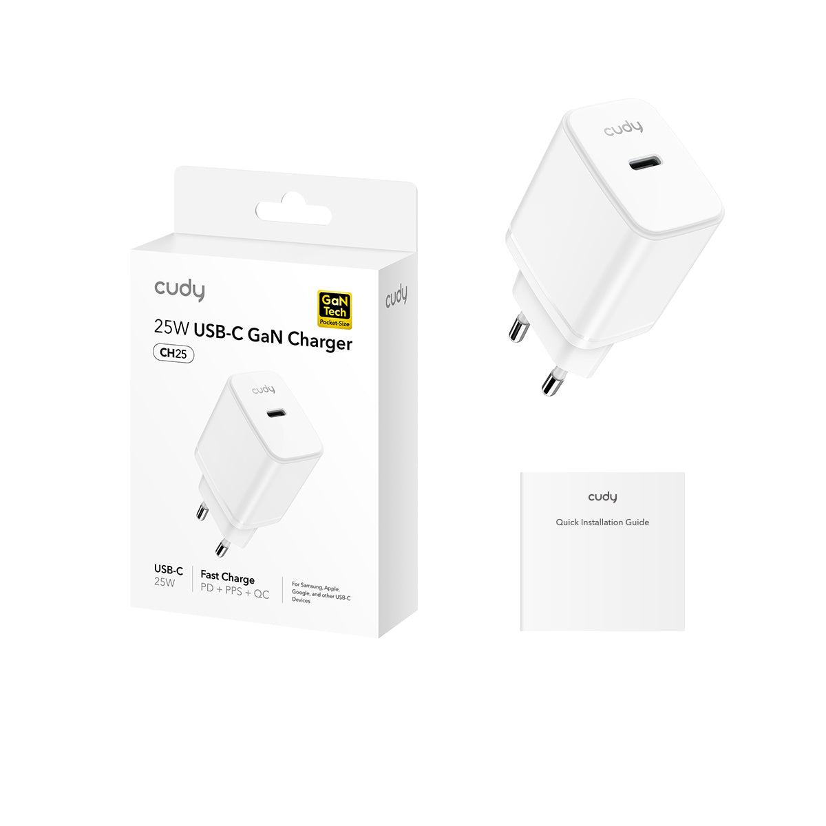 Cudy 25W USB-C GaN Charger, CH25 1.0 – image 2