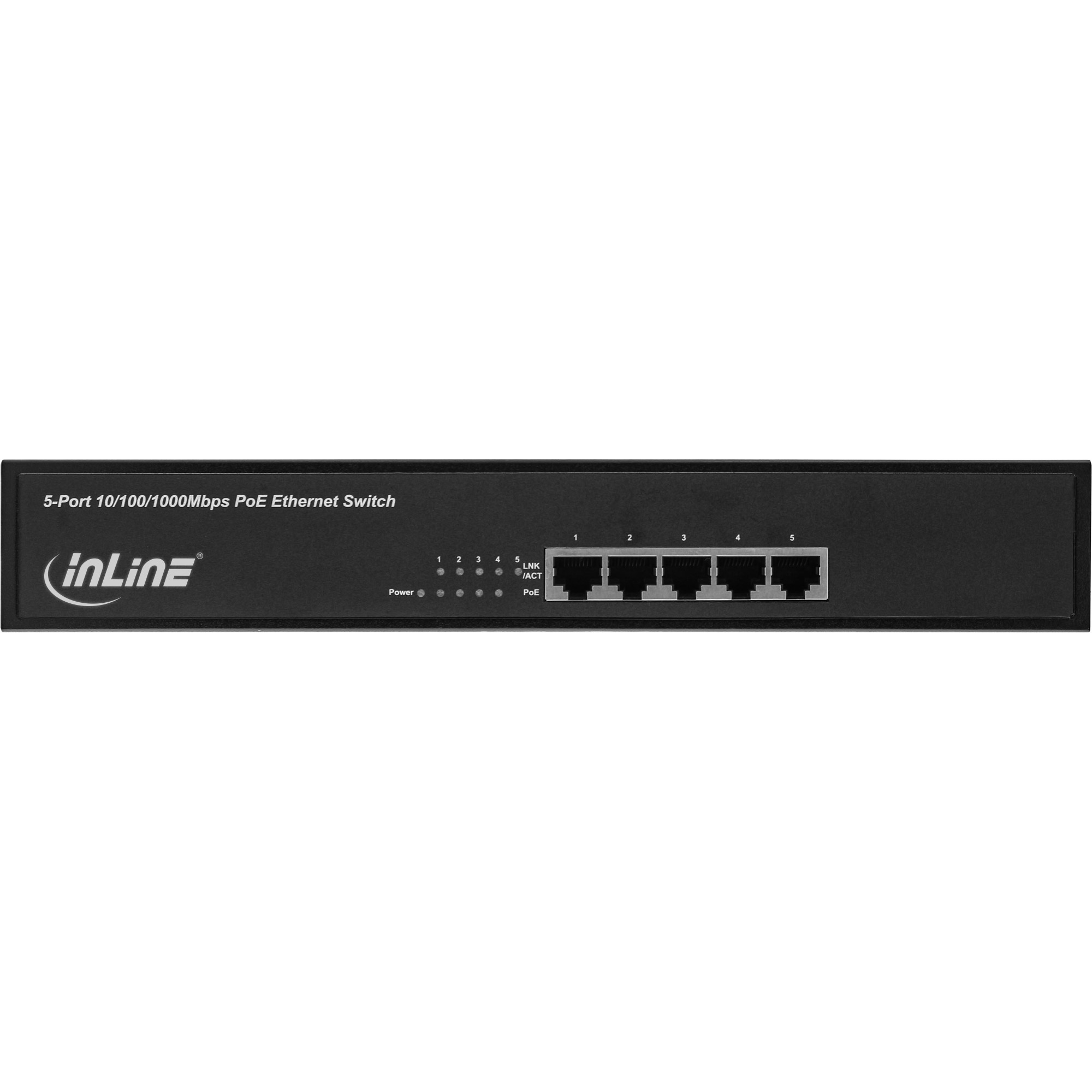 InLine PoE+ Gigabit Networking Switch 5 Port (4x PoE+),11" (19" brackets incl.) – image 3