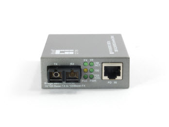 LevelOne 10/100BASE-TX to 100BASE-FX SMF SC PoE PD Converter – image 3