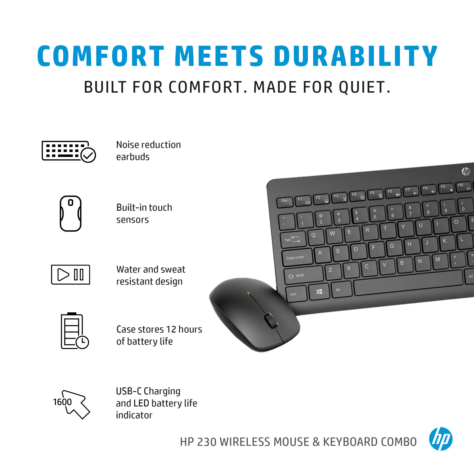 HP 230 Wireless Mouse and Keyboard Combo White – image 9