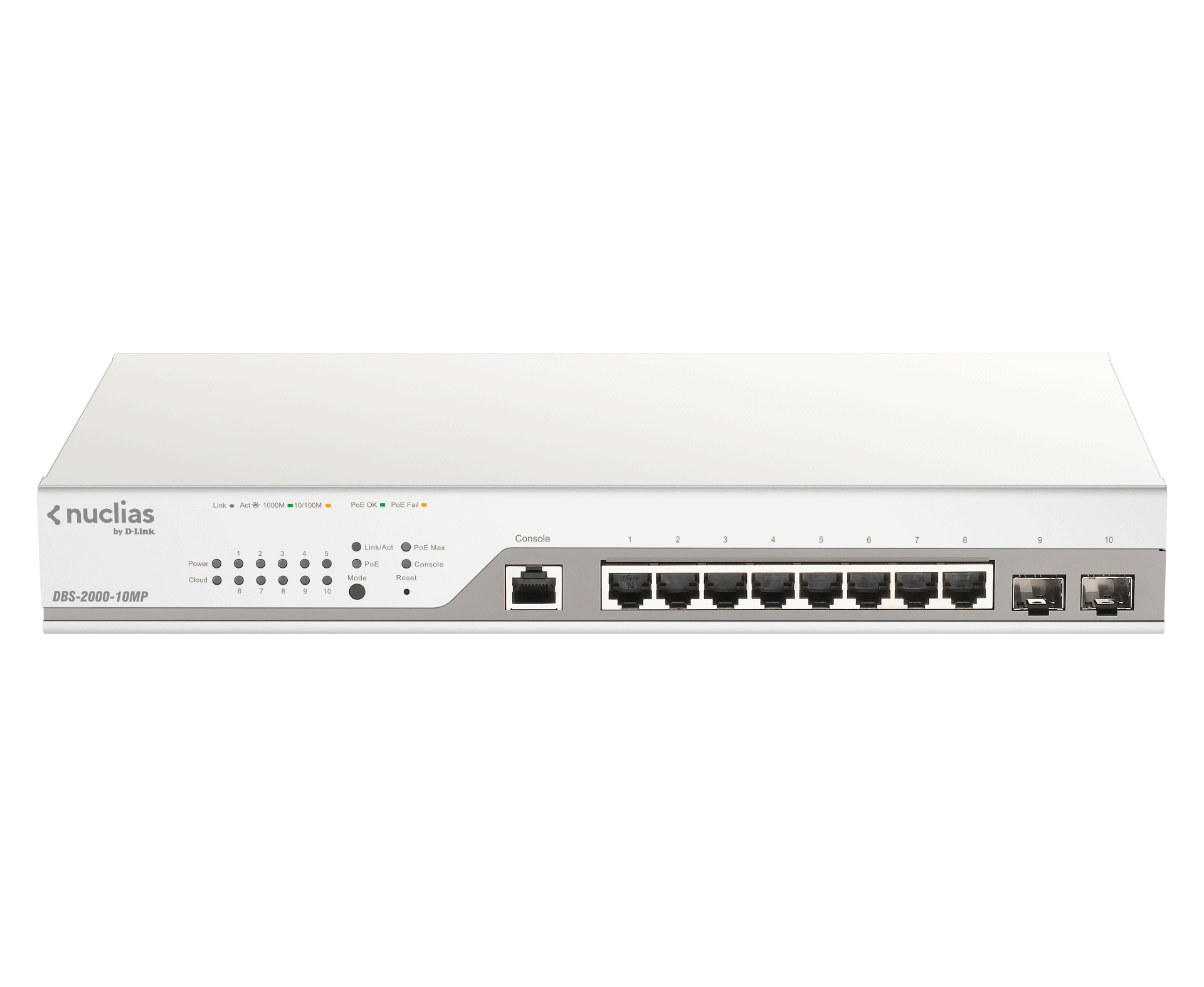 D-Link 10-Port Gigabit PoE+ Nuclias Smart Managed Switch including 2x SFP Ports