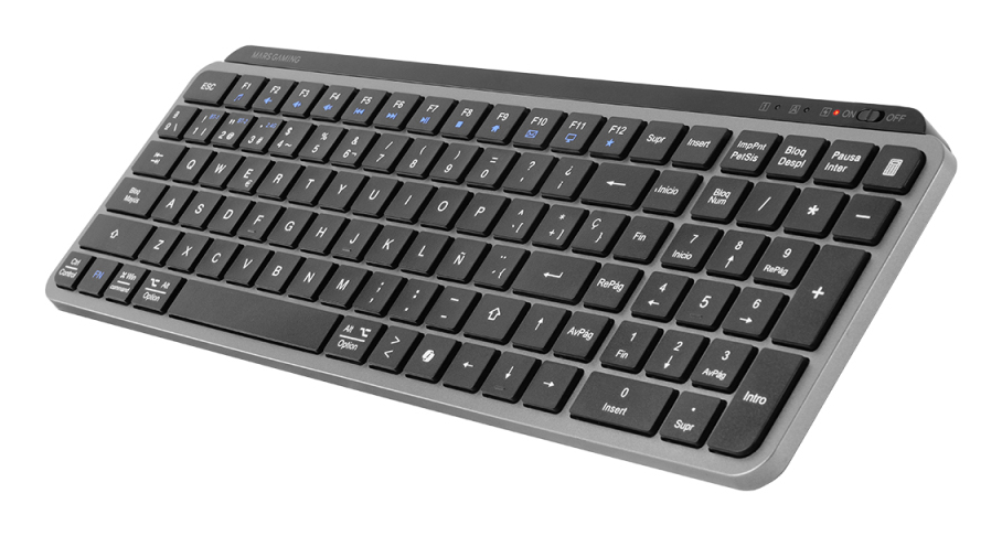 Mars Gaming MK-SILENKEYS keyboard Universal RF Wireless + Bluetooth QWERTY Spanish Black – image 2