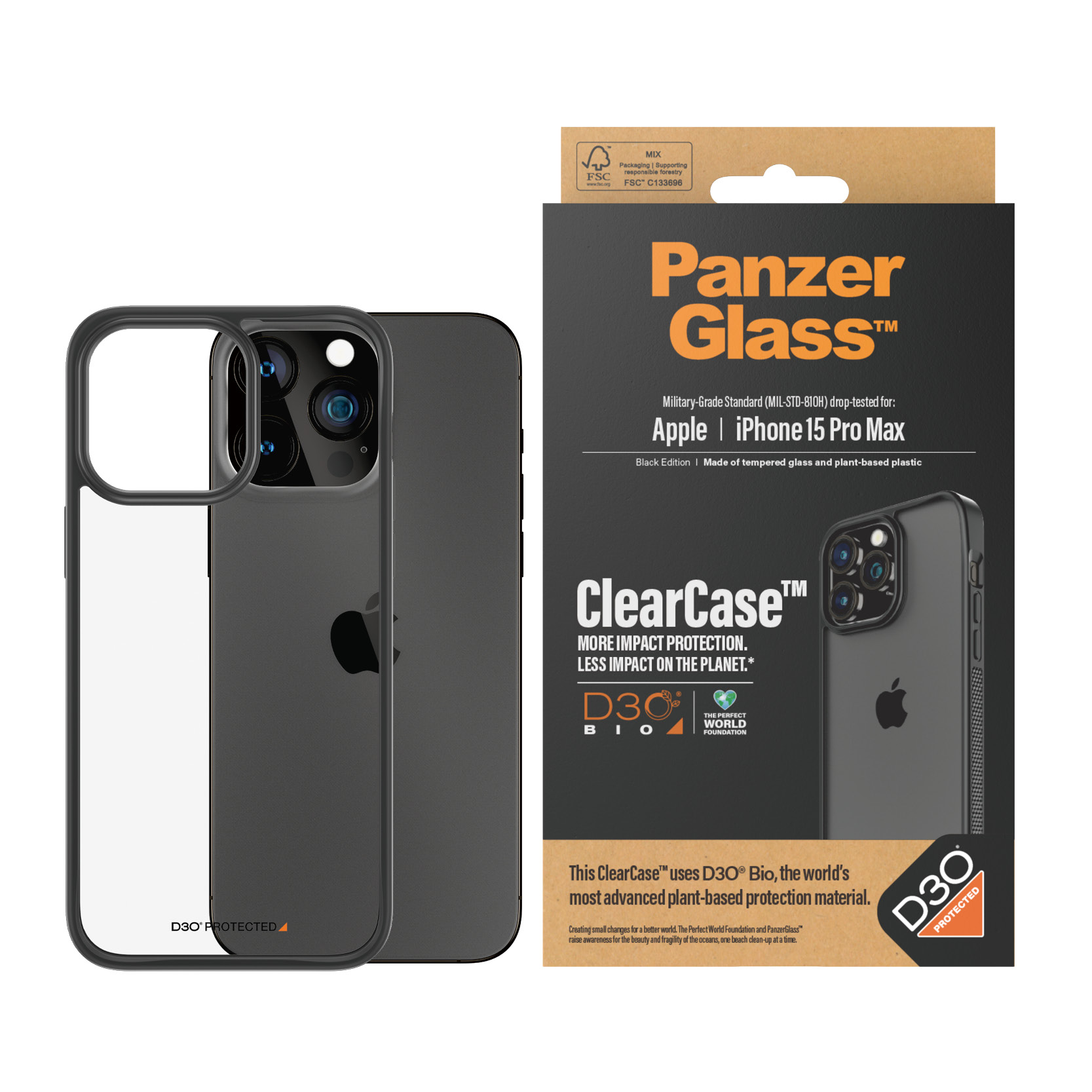 PanzerGlass® ClearCase Transparent & D3O® iPhone 15 Pro Max – image 2