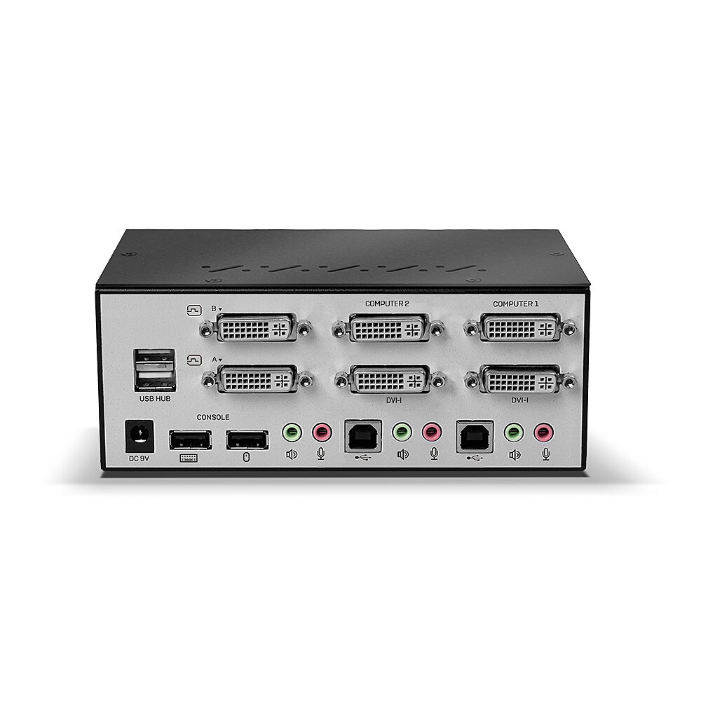 Lindy 2 Port Dual Head Single Link DVI-I KVM Switch Pro with TTU – image 2