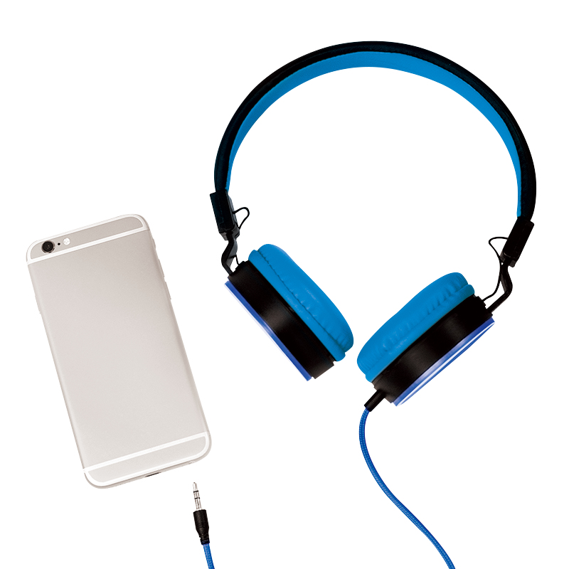 LogiLink HS0049BL headphones/headset Wired Head-band Music Black, Blue – image 5