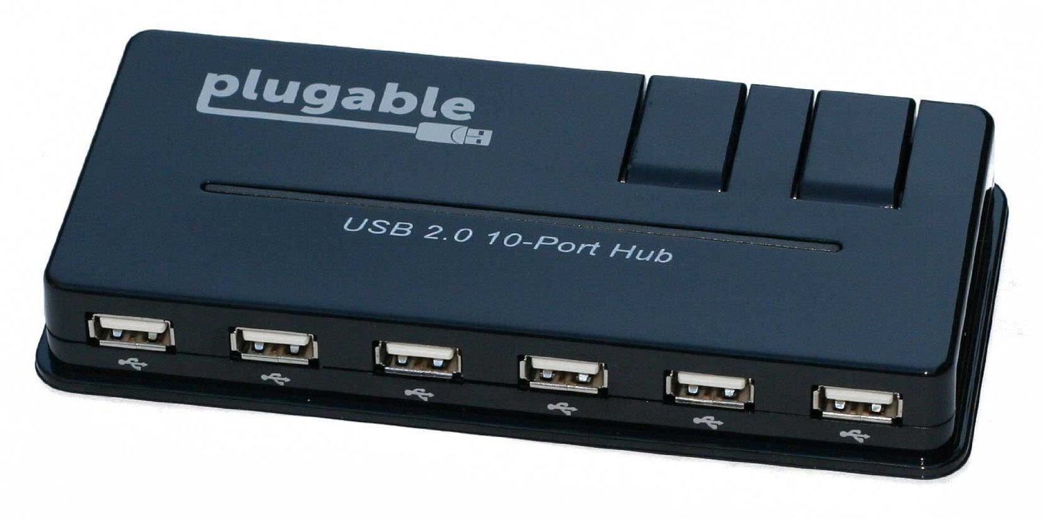 Plugable Technologies USB2-HUB10S interface hub 480 Mbit/s Black – image 2